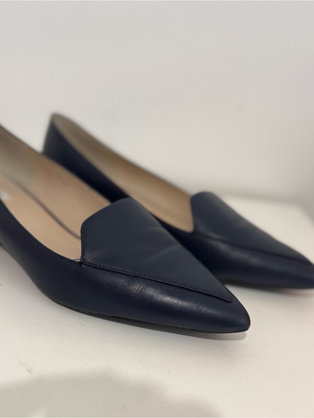 Cole Haan Classic Women's Pointed Toe Loafers in Navy - Picture 2 of 16